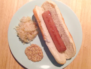 Making my Bavarian Grandmother proud, one vegan sausage at a time.